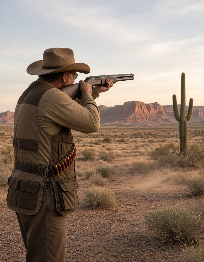 Shooter on the desert line